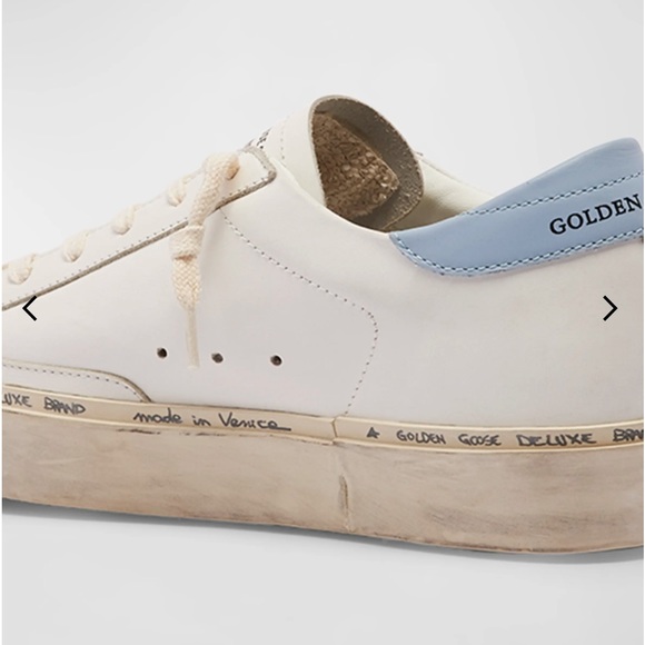 Golden Goose | Hi Star with metallic leather star and powder-blue heel tab - Picture 4 of 11